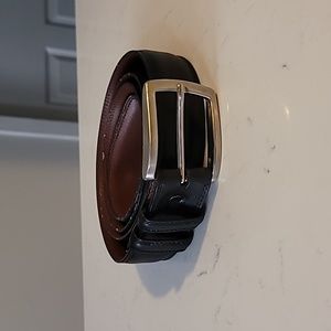 Torino Aniline Black Kipskin Leather Belt Sz 46